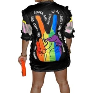 Sexy sequin T-shirt dress